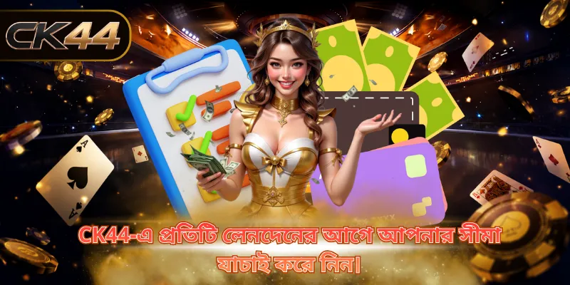 CK44-এ প্রতিটি লেনদেনের আগে আপনার সীমা যাচাই করে নিন।